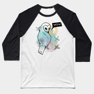 Owl abstract collage Baseball T-Shirt